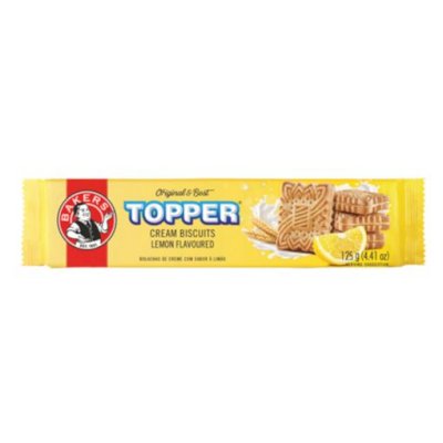 Bakers Topper Cream Biscuit Lemon 125gr