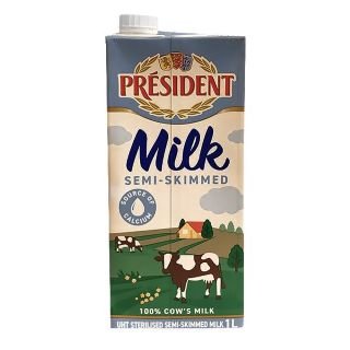 President Liquid Milk Semi Skimmed 1L