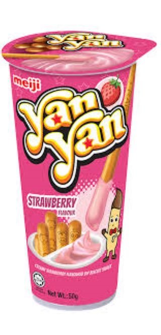 Yan Yan Dip Biscuit Snack Strawberry 50gr