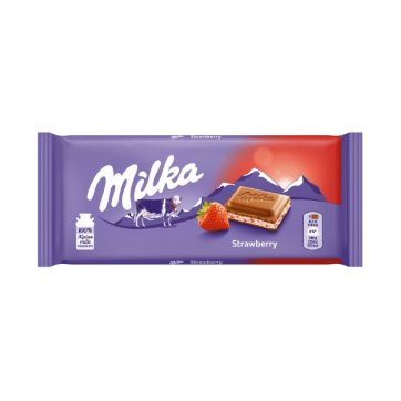 Milka Strawberry Milk Chocolate Bar 100gr