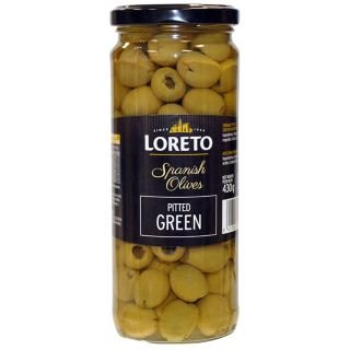 Loreto Green Pitted Olives 330gr