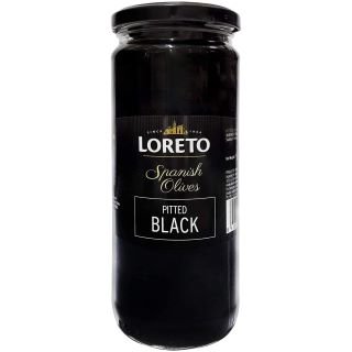 Loreto Black Pitted Olives 330gr