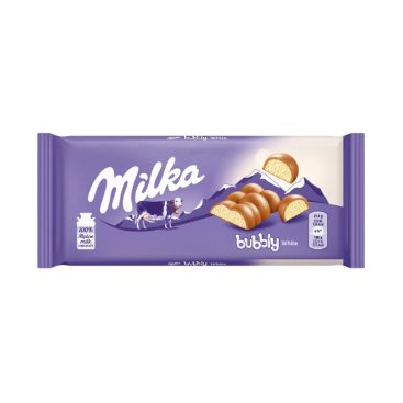Milka Bubbly White Milk Chocolate Bar 95gr